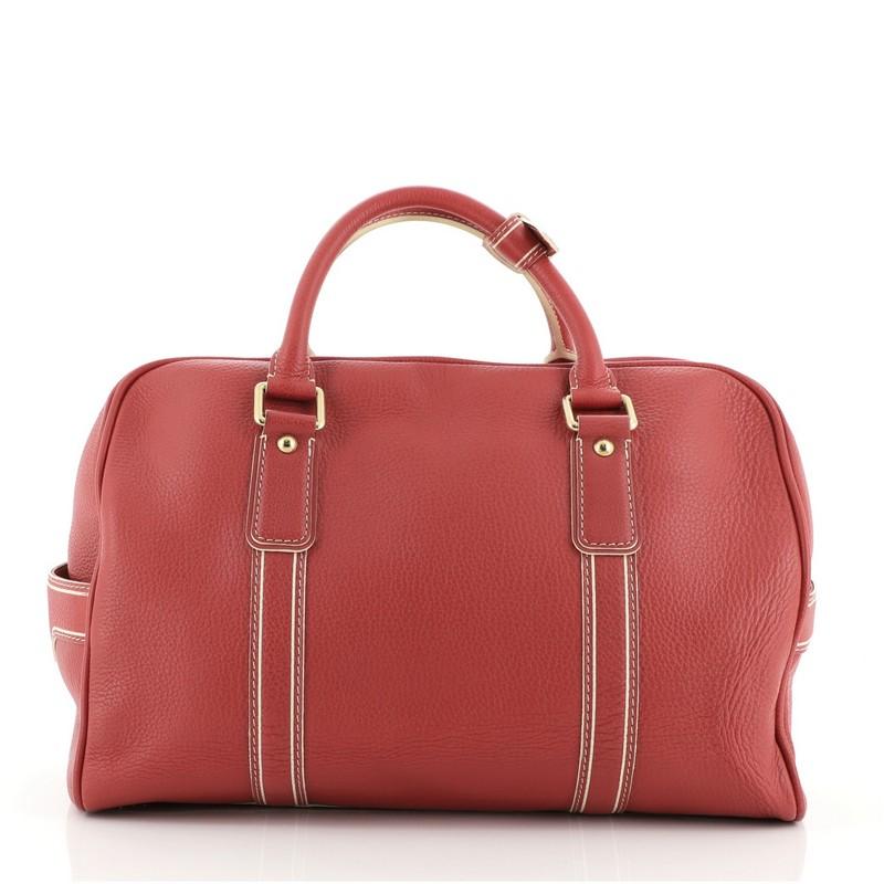 Brown Louis Vuitton Carryall Handbag Tobago Leather