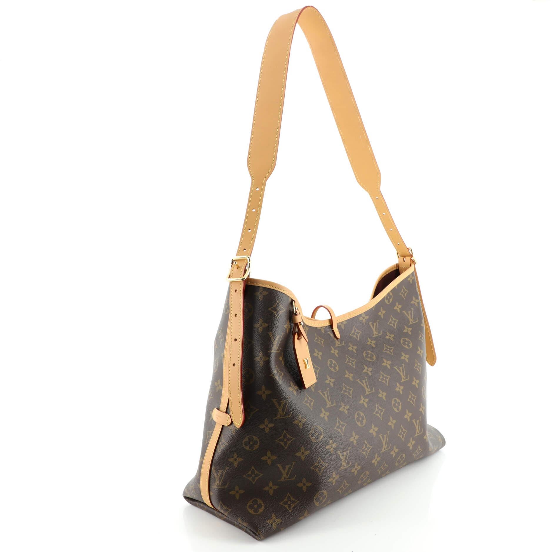 Louis Vuitton CarryAll Hobo Monogram Canvas MM In Good Condition In NY, NY