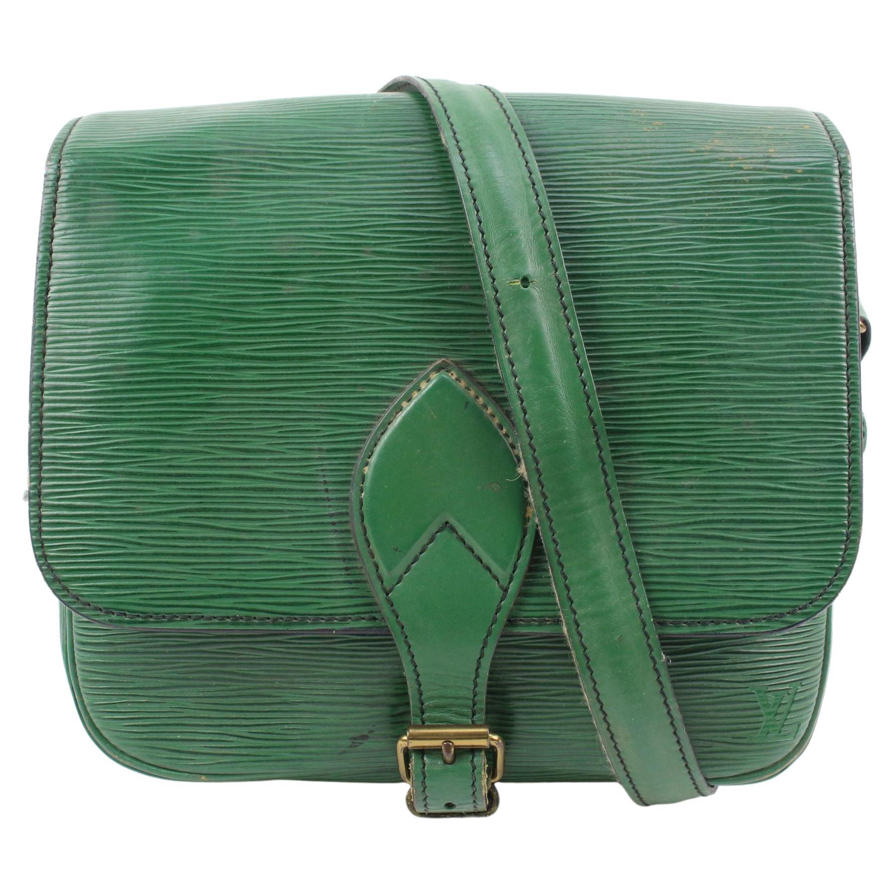 Louis Vuitton Cartouchiere 872776 Green Epi Leather Cross Body Bag