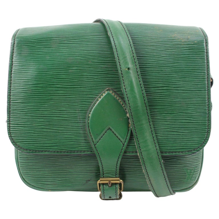 Louis Vuitton Louis Vuitton Green Epi Leather Cartouchiere GM
