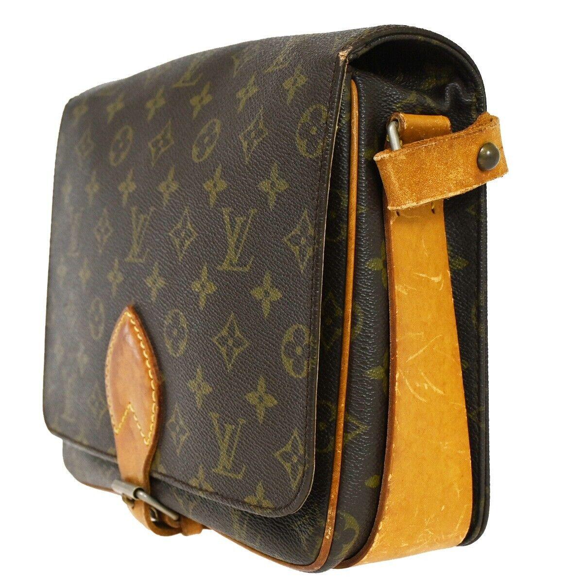 Black Louis Vuitton Cartouchiere Borsa a Spalla Monogram Marrone
