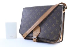 Louis Vuitton Cartouchiere Gm 23lr0426 Brown Coated Canvas Cross Body Bag