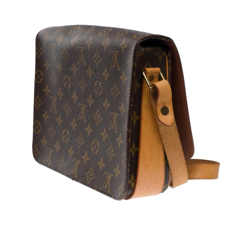 Louis Vuitton Cartouchière GM shoulder bag in brown canvas and brown  leather at 1stDibs