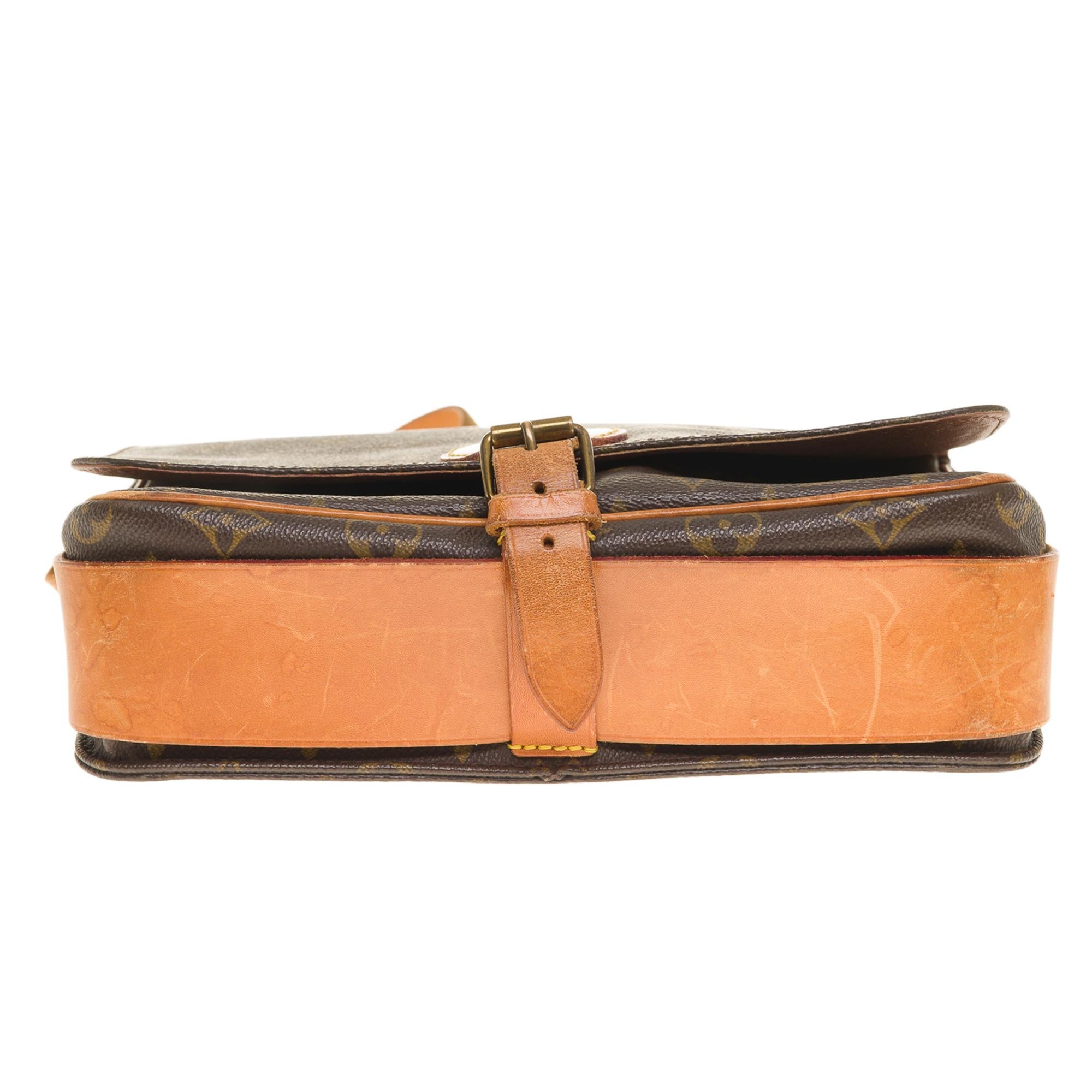 Louis Vuitton Cartouchière GM shoulder bag in brown canvas and brown leather 1