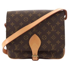 Louis Vuitton Cartouchiere Handbag Monogram Canvas GM