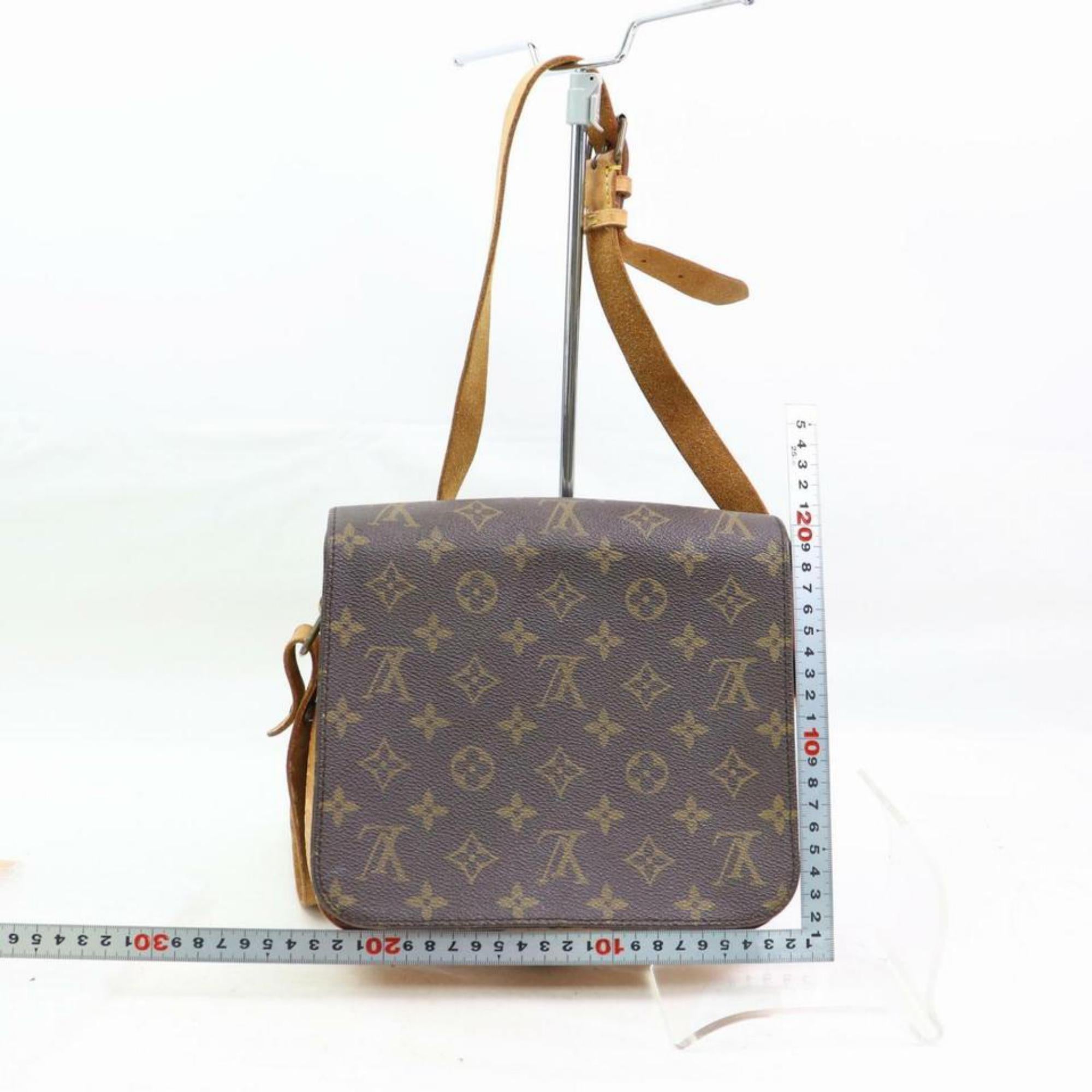 Louis Vuitton Cartouchiere Mm Cross Body 870188 Brown Coated Canvas Shoulder Bag For Sale 2