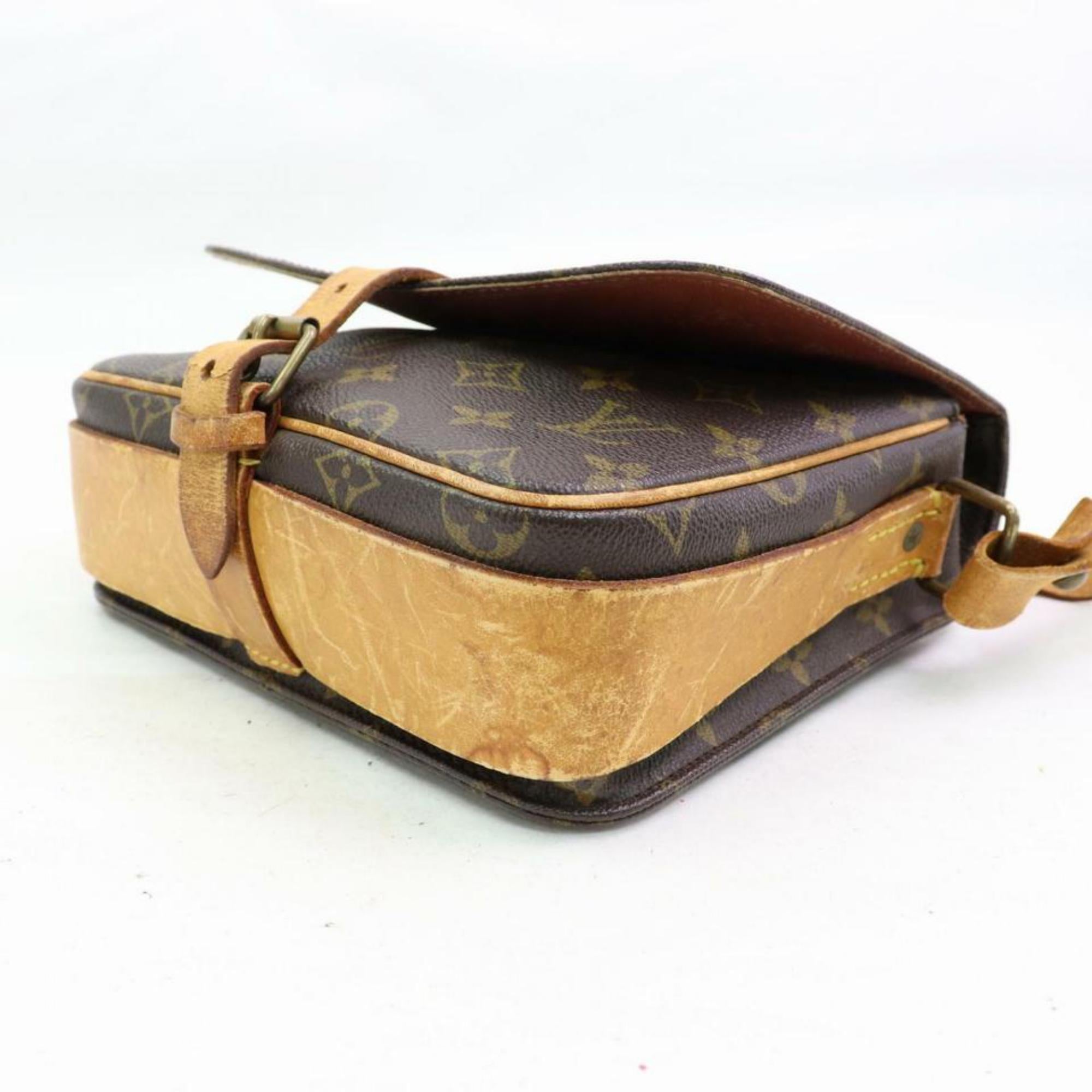 Louis Vuitton Cartouchiere Mm Cross Body 870188 Brown Coated Canvas Shoulder Bag For Sale 3