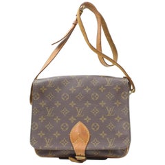 Louis Vuitton Cartouchiere Monogram 869455 Brown Coated Canvas Cross Body Bag
