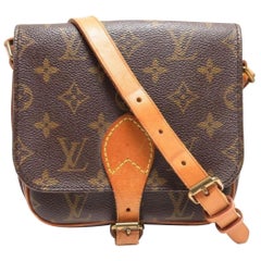 Louis Vuitton Cartouchiere Monogram Mini 868960 Brown Coated Canvas Cross Body B