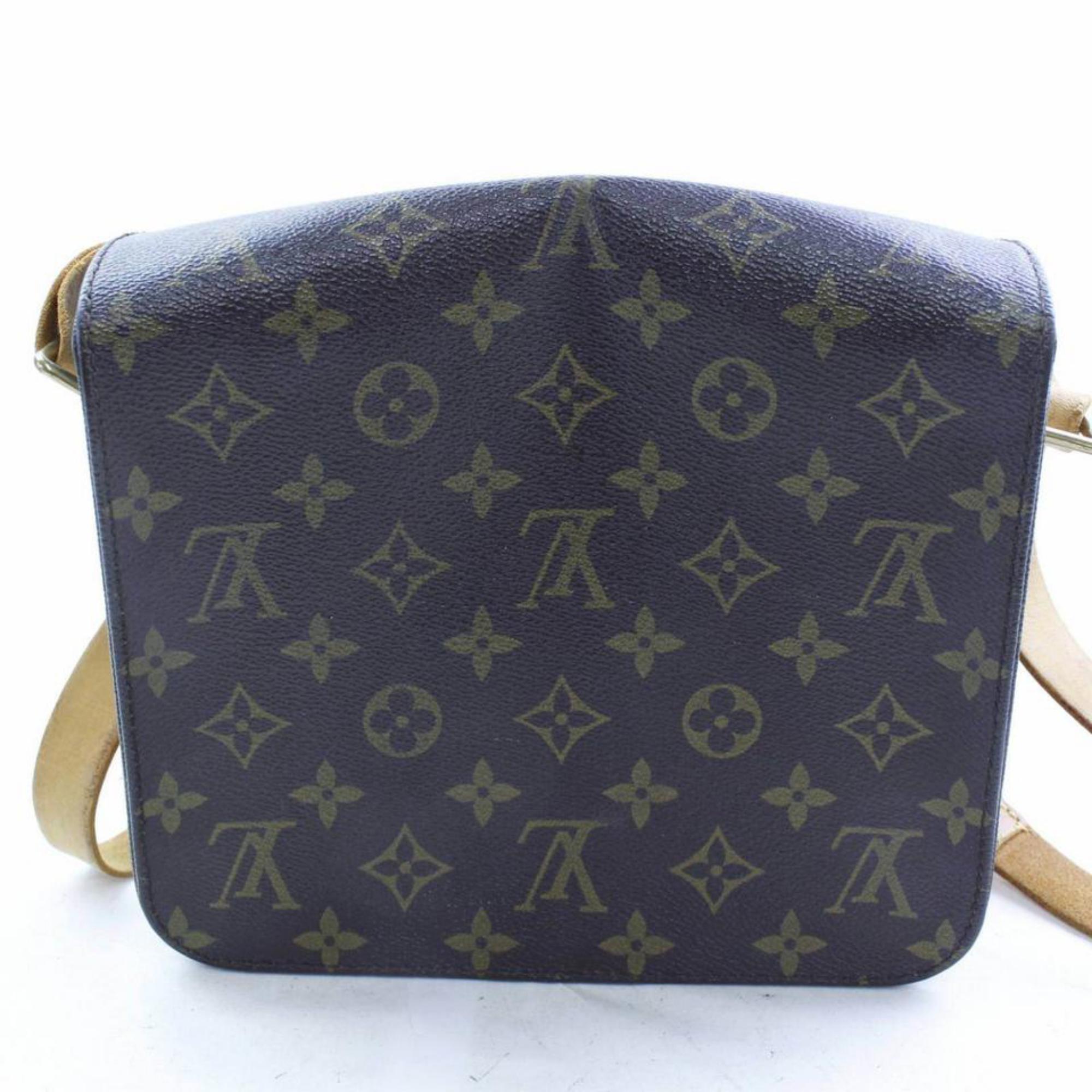 Louis Vuitton Cartouchiere Monogram Mm 866517 Brown Coated Canvas Shoulder Bag For Sale 3
