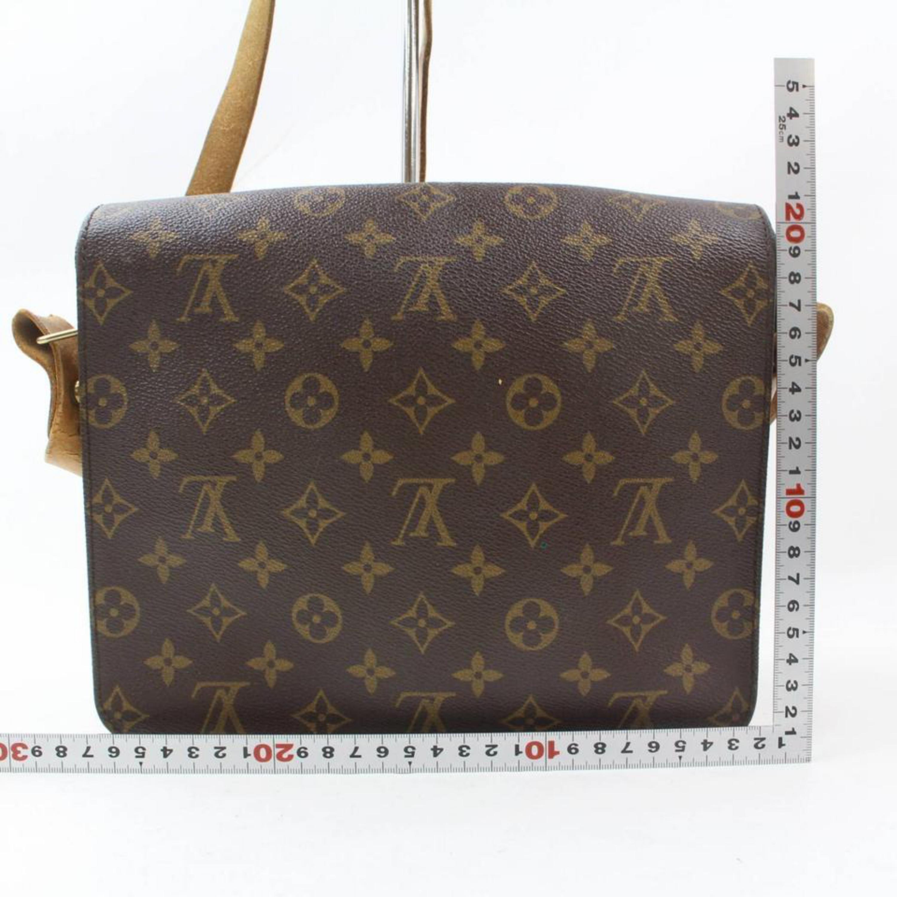 Louis Vuitton Cartouchiere Monogram Mm 869626 Brown Coated Canvas Shoulder Bag For Sale 2