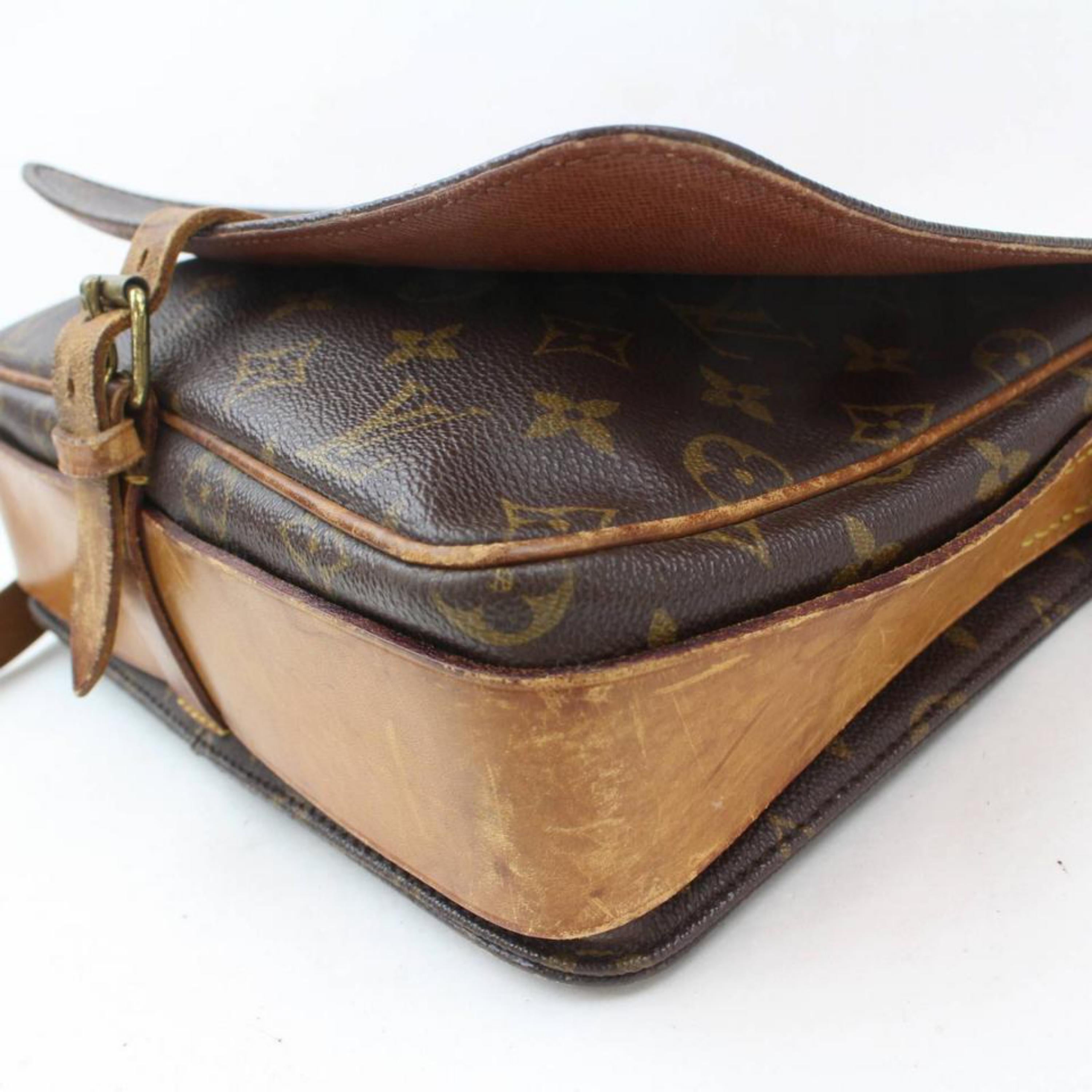 Louis Vuitton Cartouchiere Monogram Mm 869626 Brown Coated Canvas Shoulder Bag For Sale 3
