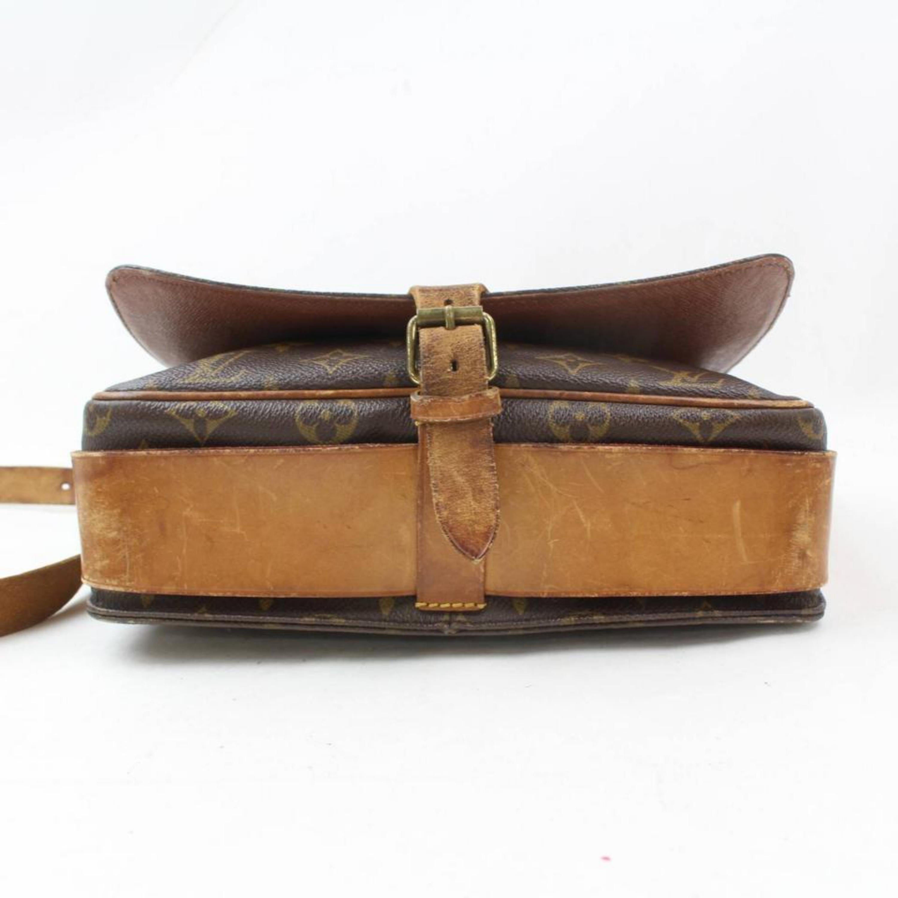 Louis Vuitton Cartouchiere Monogram Mm 869626 Brown Coated Canvas Shoulder Bag For Sale 5