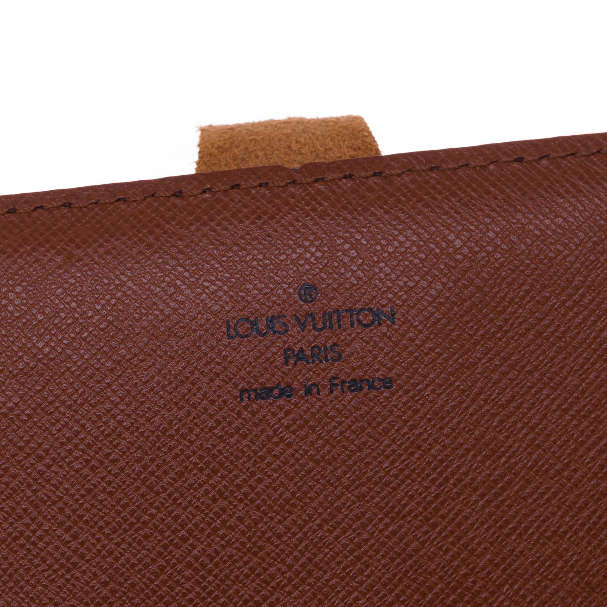 Women's or Men's Louis Vuitton Cartouchière shoulder bag in brown canvas and brown leather 