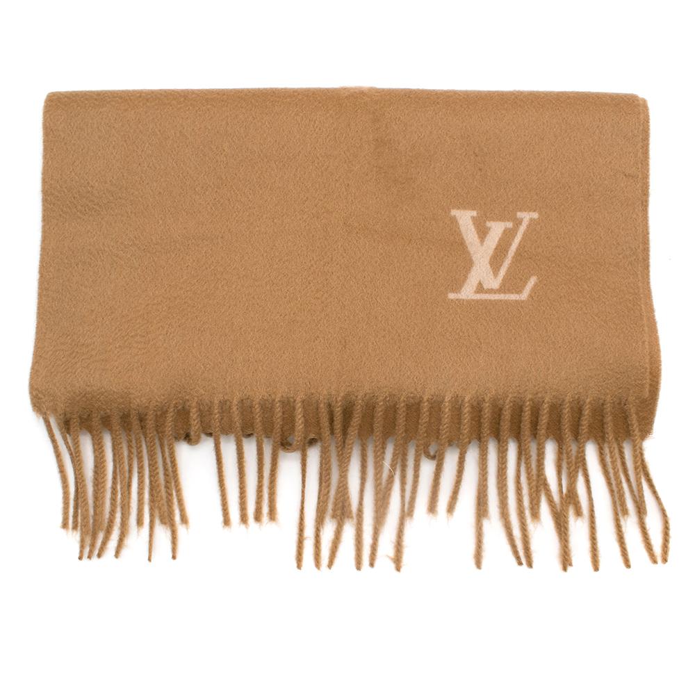Louis Vuitton Cashmere Camel Scarf	 In Excellent Condition In London, GB