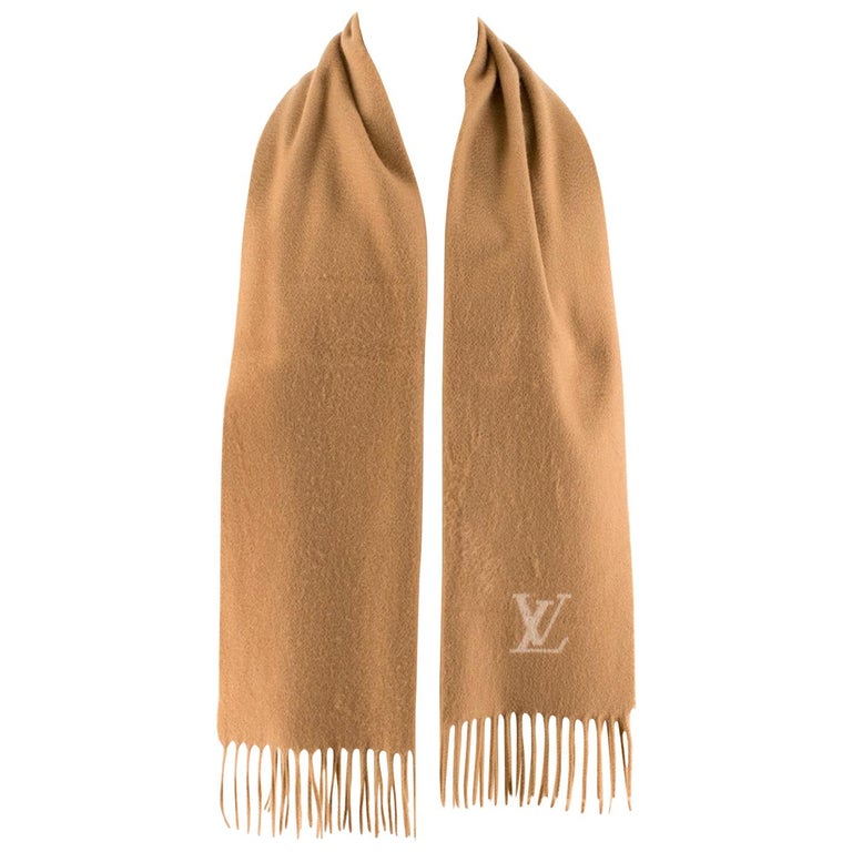 Louis Vuitton Cashmere Camel Scarf at 1stDibs