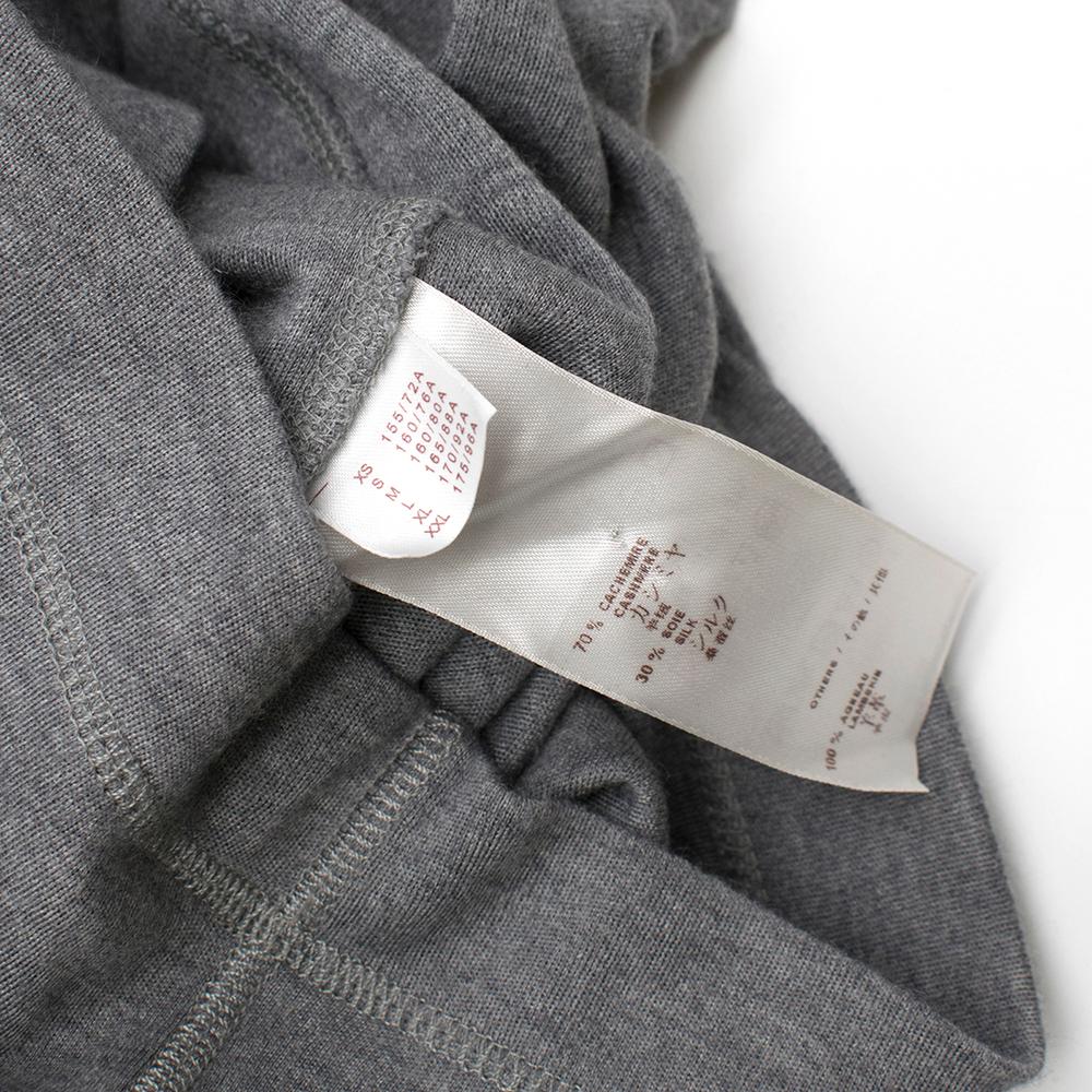 Louis Vuitton cashmere & silk-blend t-shirt w/ leather pocket XS 1