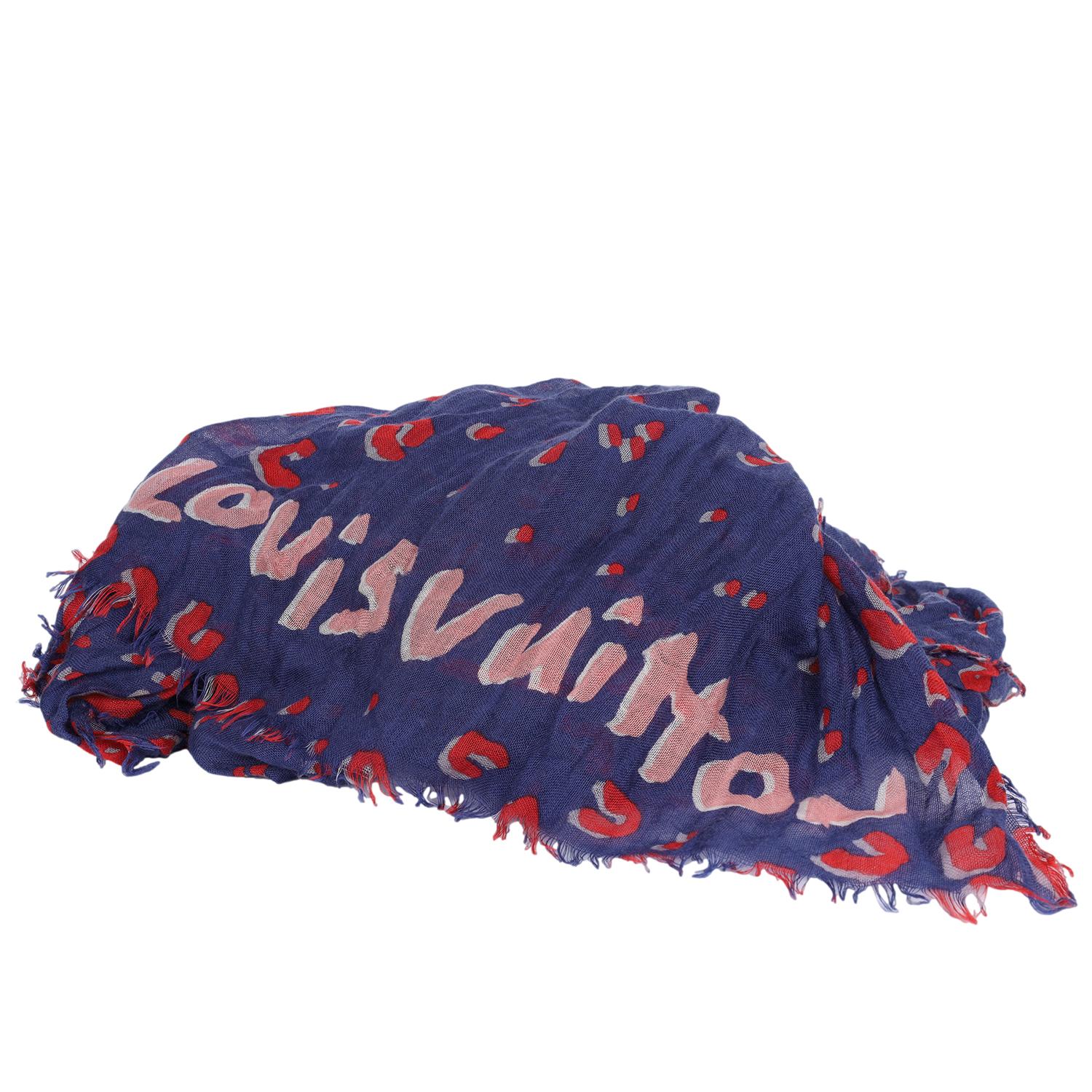 Louis Vuitton Sprouse léopard confettis en cachemire bleu Unisexe en vente