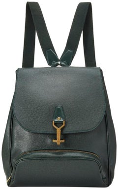 Louis Vuitton Cassiar 233589 Green Leather Backpack