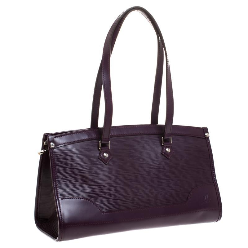 Louis Vuitton Cassis Epi Leather Madeleine PM Bag In Good Condition In Dubai, Al Qouz 2
