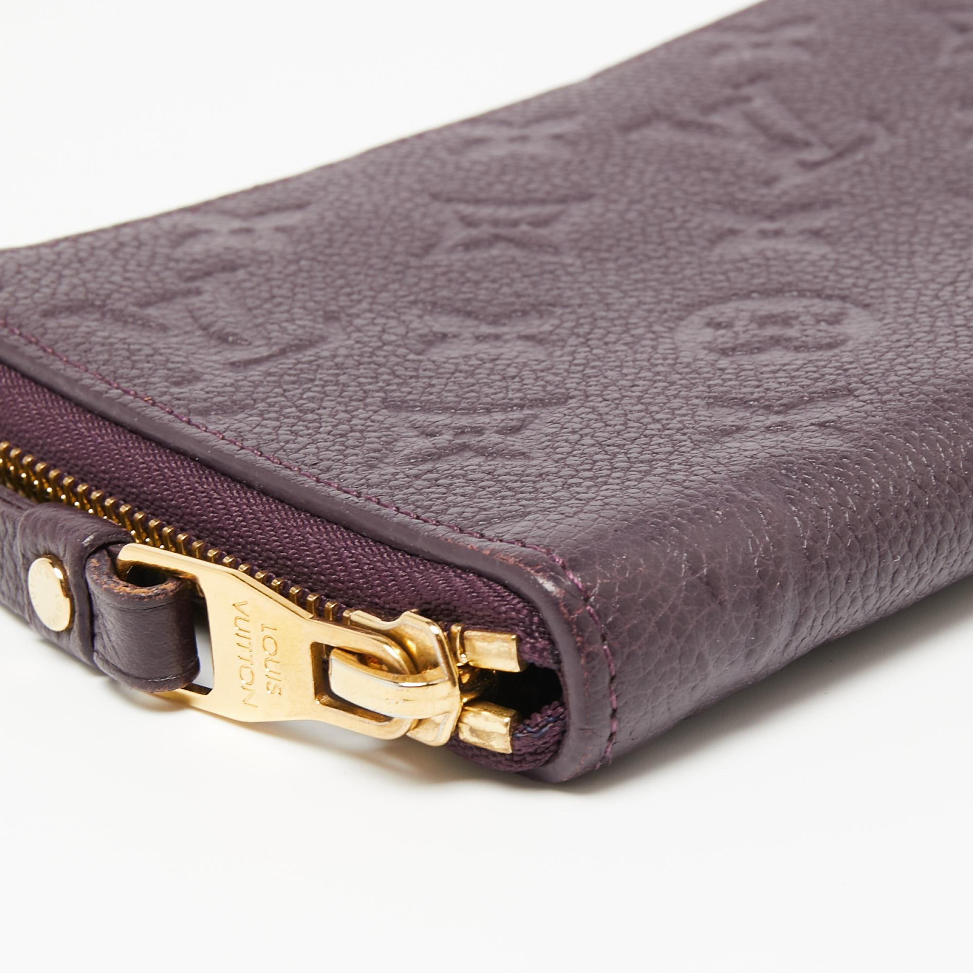 Louis Vuitton Cassis Monogram Empreinte Leather Zippy Wallet 4