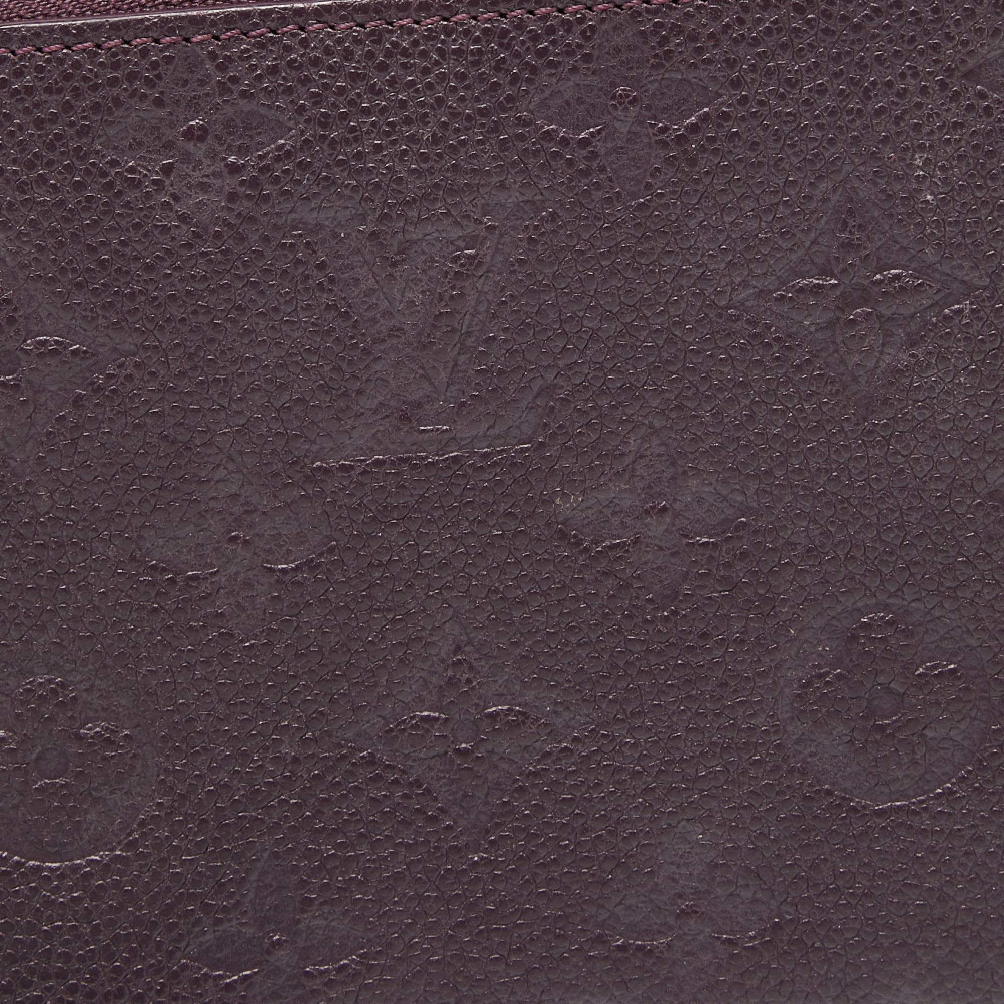 Louis Vuitton Cassis Monogram Empreinte Leather Zippy Wallet In Good Condition In Dubai, Al Qouz 2