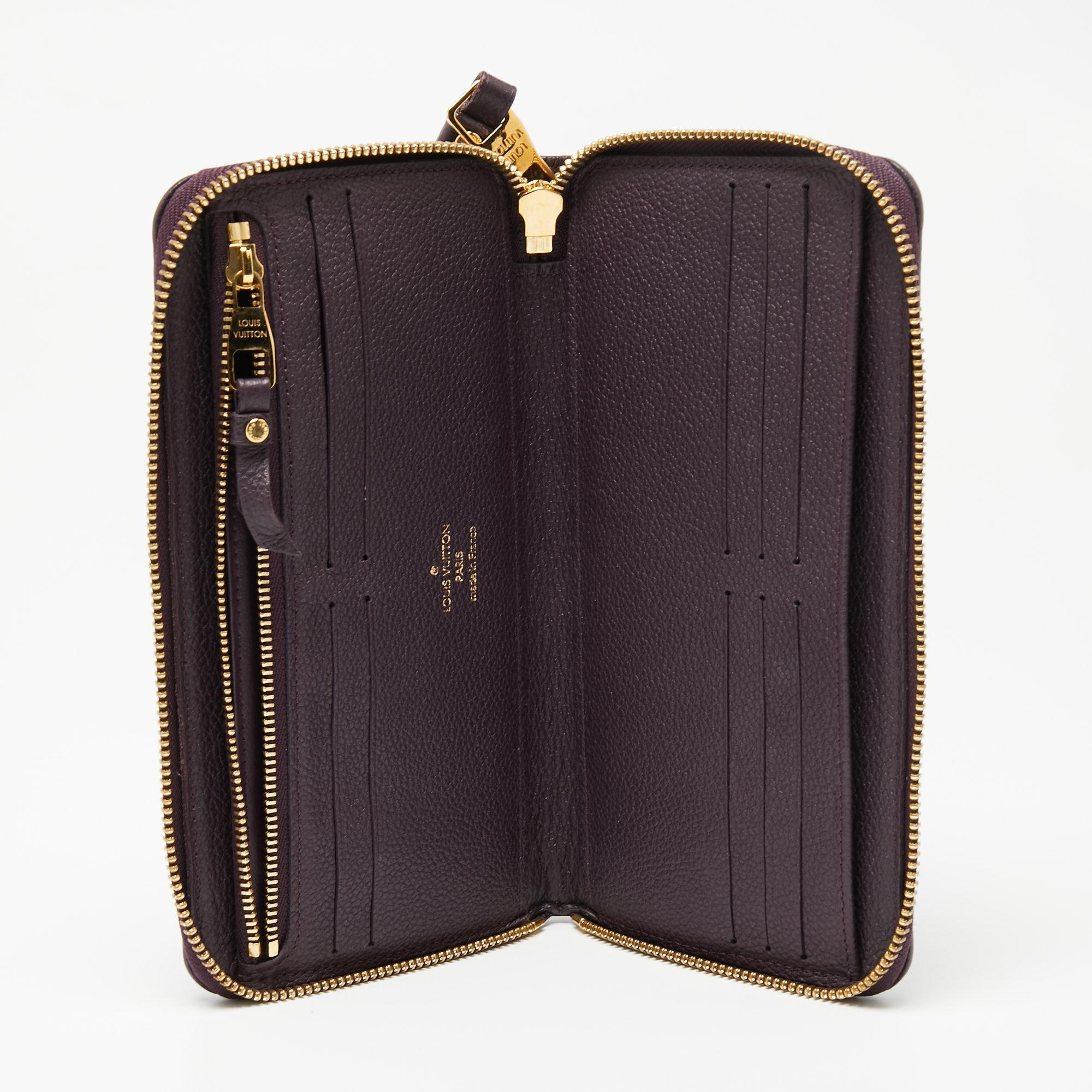Louis Vuitton Cassis Monogram Empreinte Leather Zippy Wallet 1