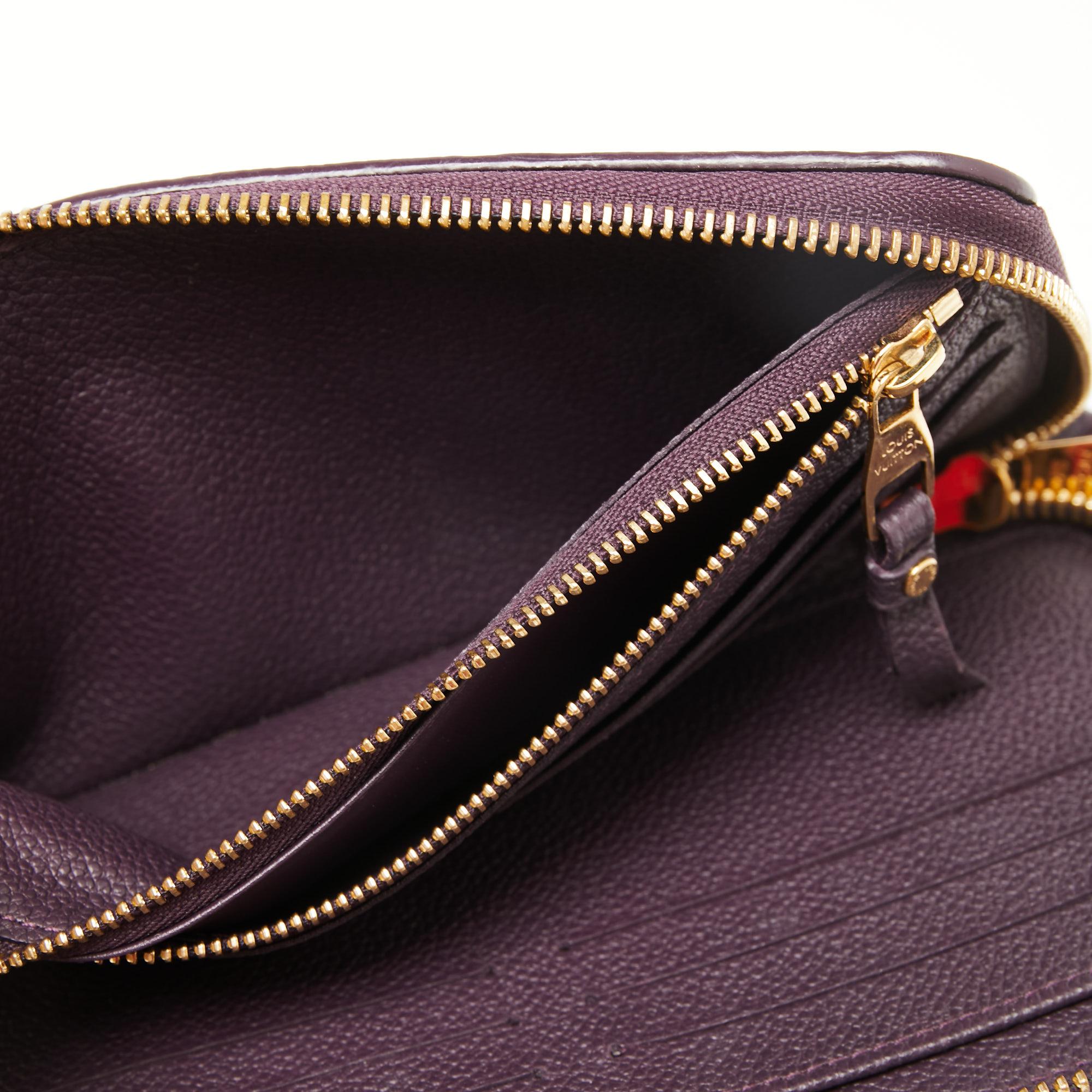 Louis Vuitton Cassis Monogram Empreinte Leather Zippy Wallet 2