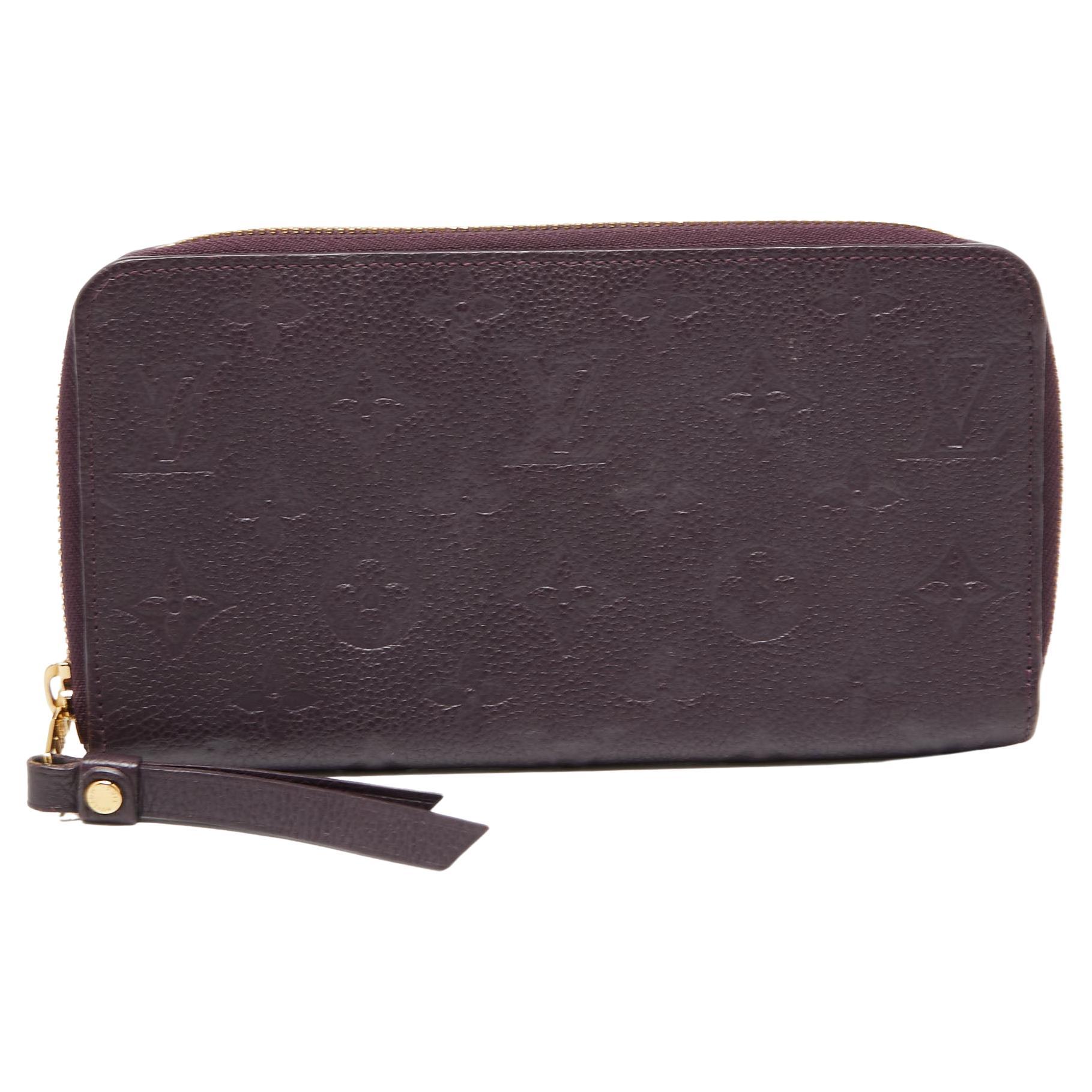 Louis Vuitton Cassis Monogram Empreinte Leather Zippy Wallet