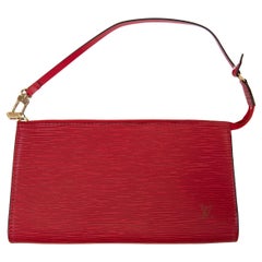 Louis Vuitton Castillan Red Epi Leather Pochette Accessories 21