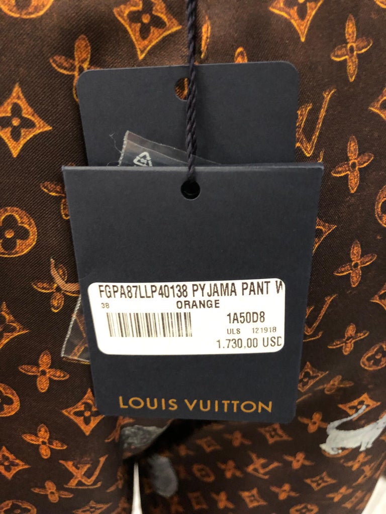 Louis Vuitton Monogram Flower Tile Pajama Shorts Champagne. Size 34