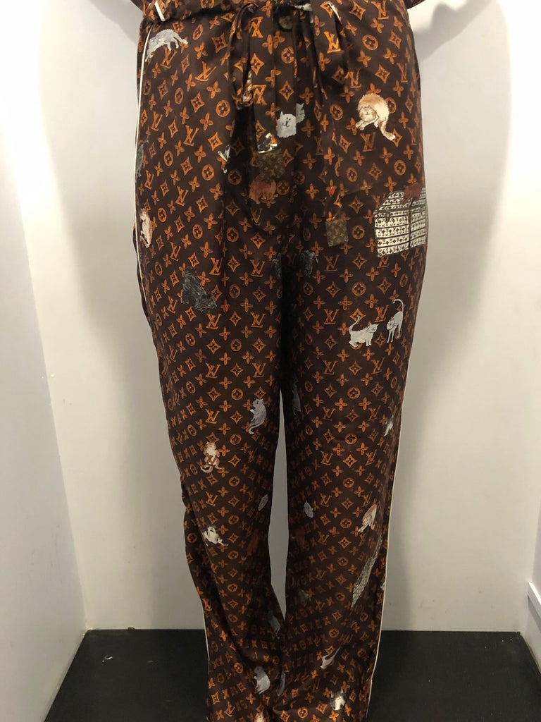 Louis Vuitton Cat Pajamas by Grace Coddington at 1stDibs  louis vuitton  grace coddington pajamas, louis vuitton pajamas for sale, louis vuitton  onesie for adults