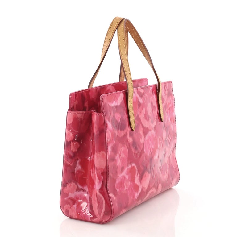 Auth Louis Vuitton Catalina BB Vernis Ikat Pink Monogram Flower Tote  Handbag