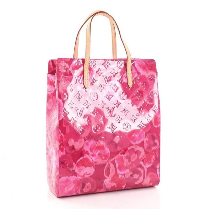 Pink Louis Vuitton Catalina Handbag Limited Edition Monogram Vernis Ikat North South