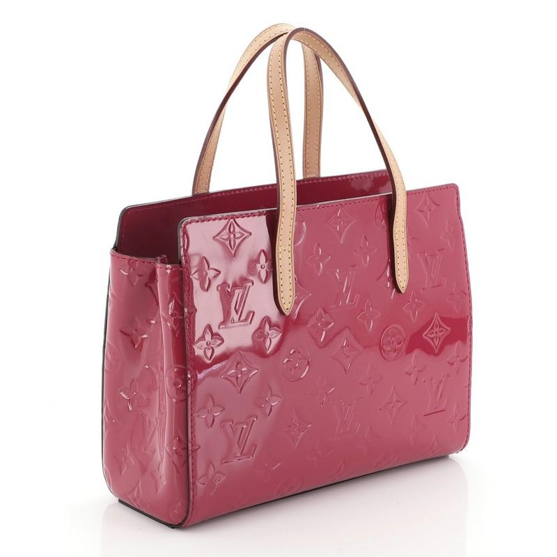Red Louis Vuitton Catalina Handbag Monogram Vernis BB