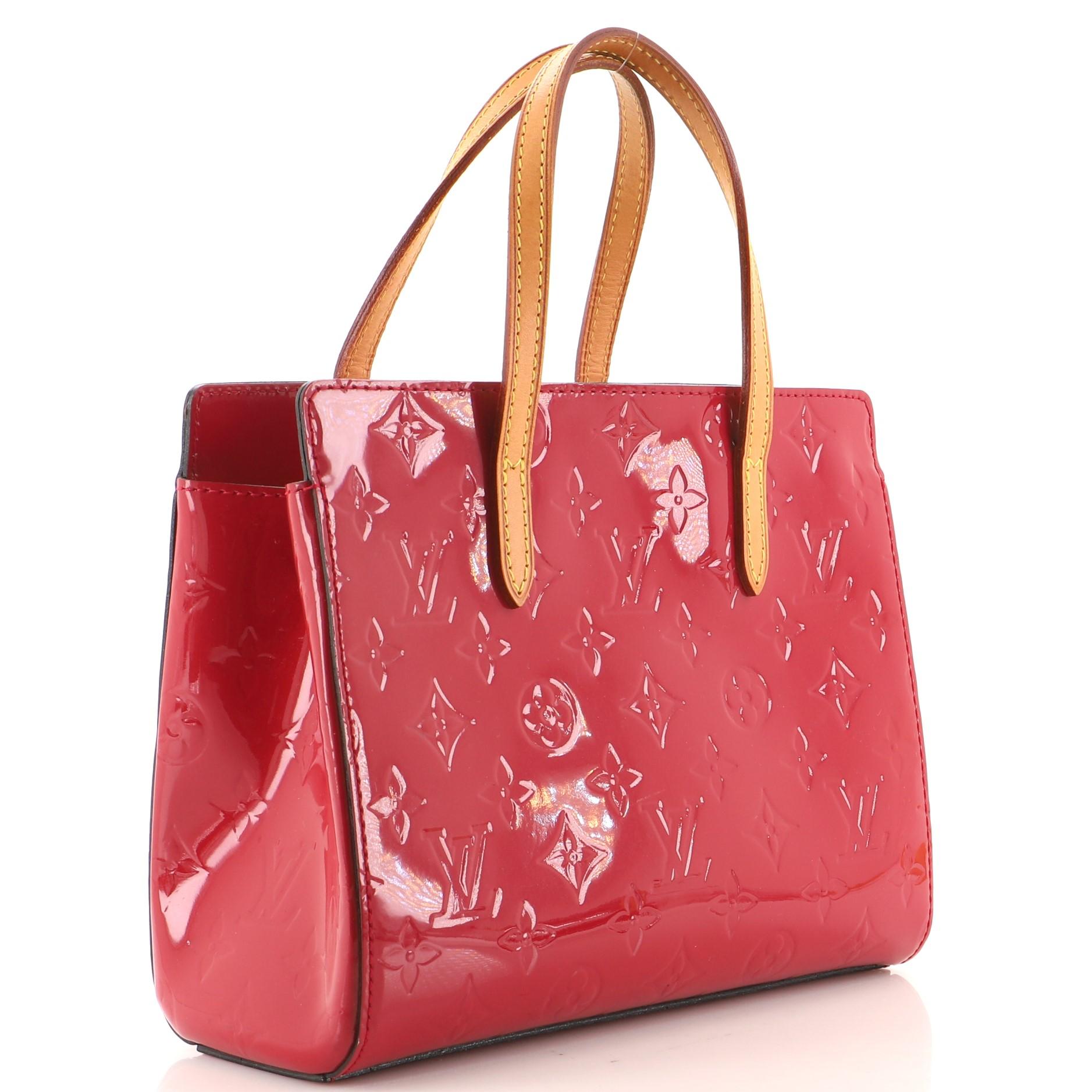 Red Louis Vuitton Catalina Handbag Monogram Vernis BB