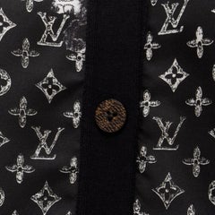LOUIS VUITTON Catogram Grace Coddington black silk monogram cardigan sweater S