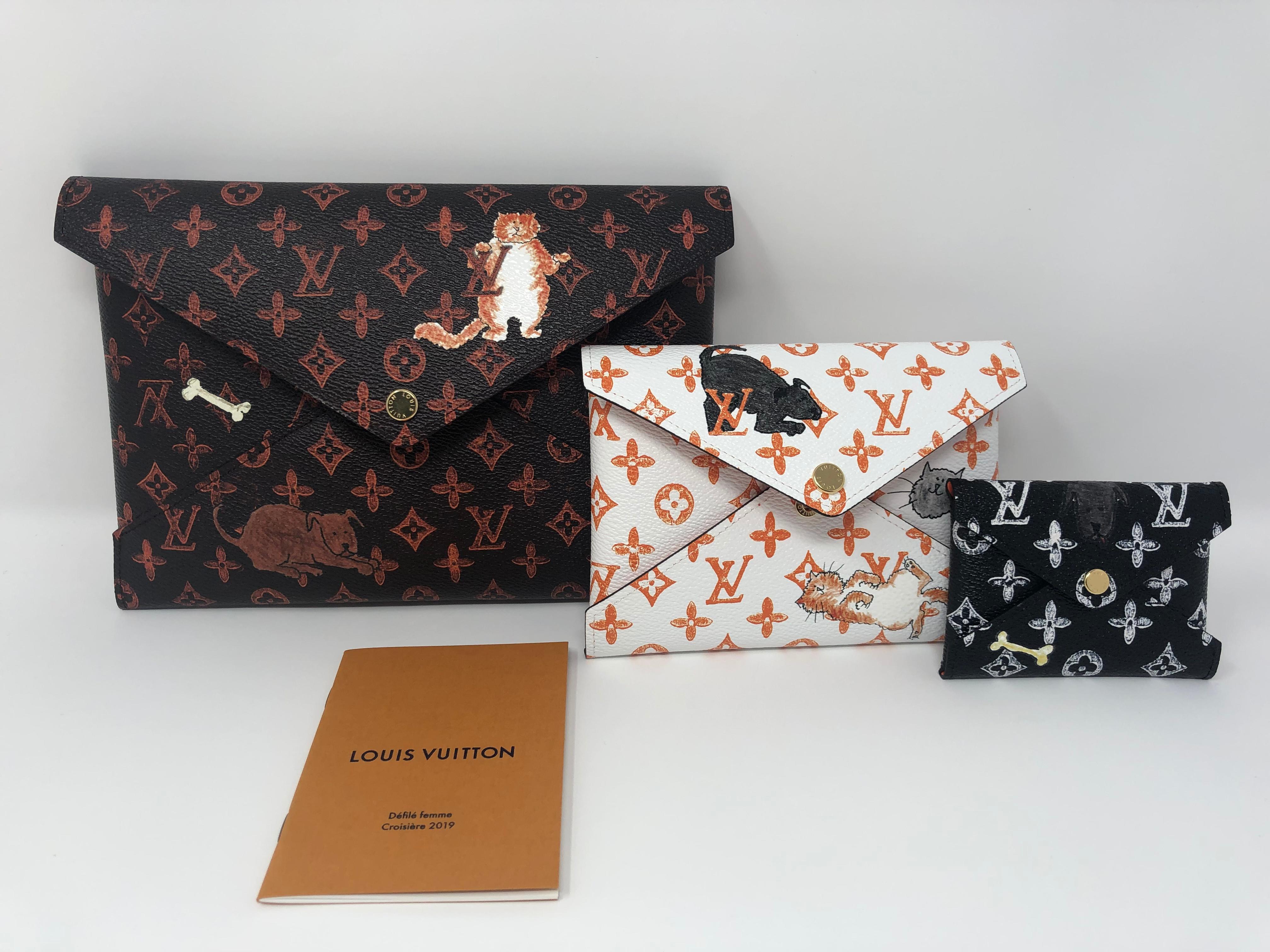 Black Louis Vuitton Catogram Grace Coddington Clutch Set