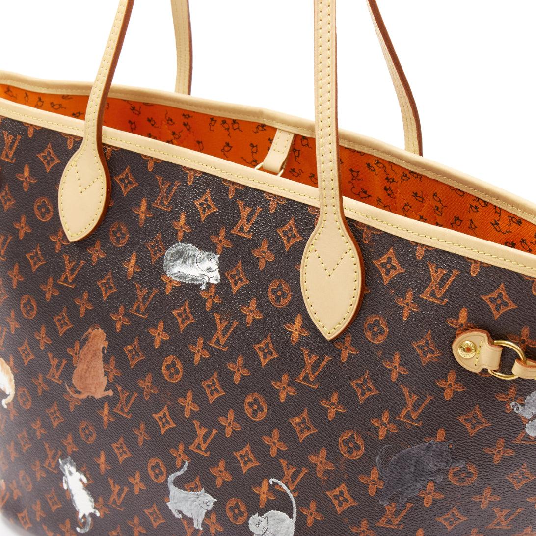 LOUIS VUITTON Catogram Grace Coddington Neverfull MM brown monogram tote bag 2