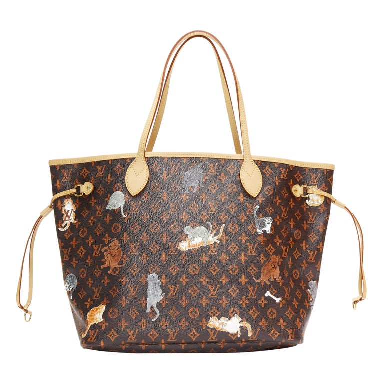LOUIS VUITTON Borsa Grace Coddington Neverfull MM marrone con monogramma