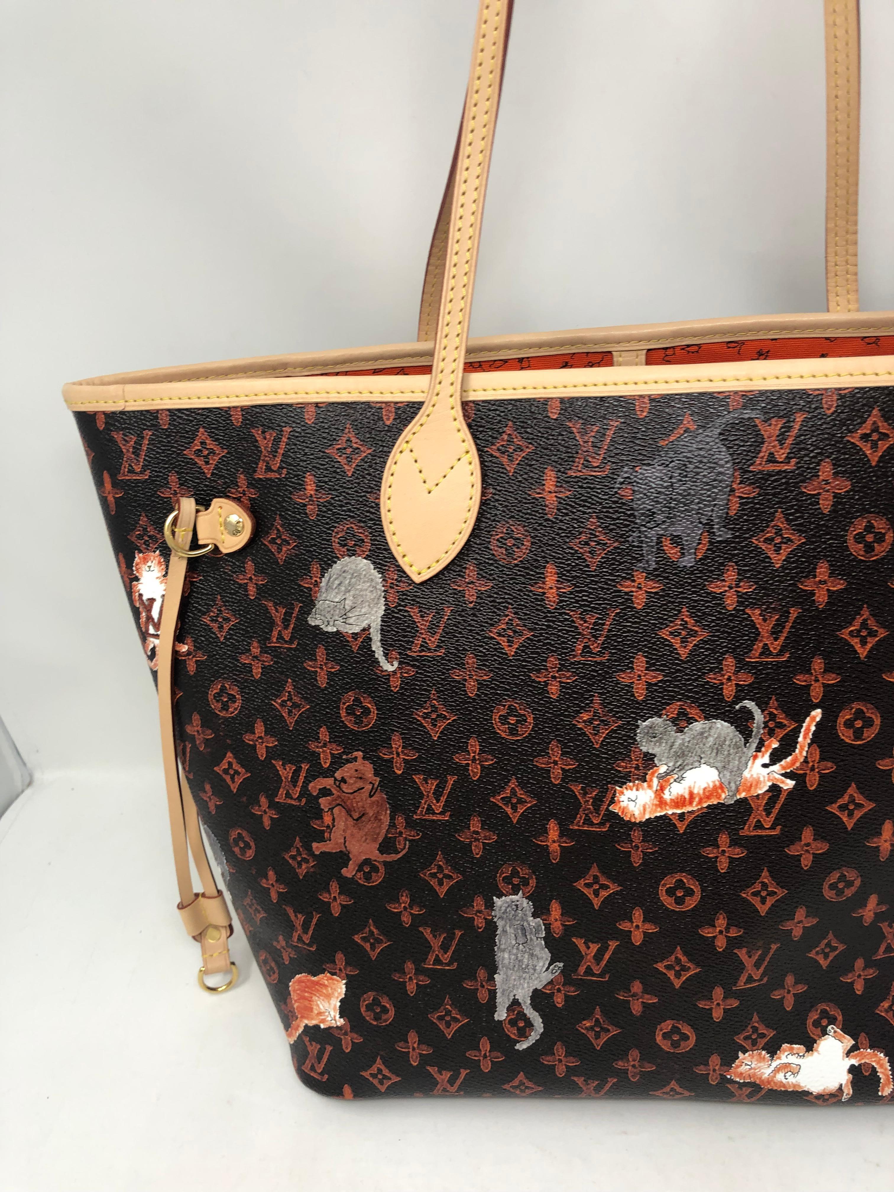 Louis Vuitton Limited Edition Grace Coddington Catogram Neverfull MM in  Monogram Vachette - SOLD