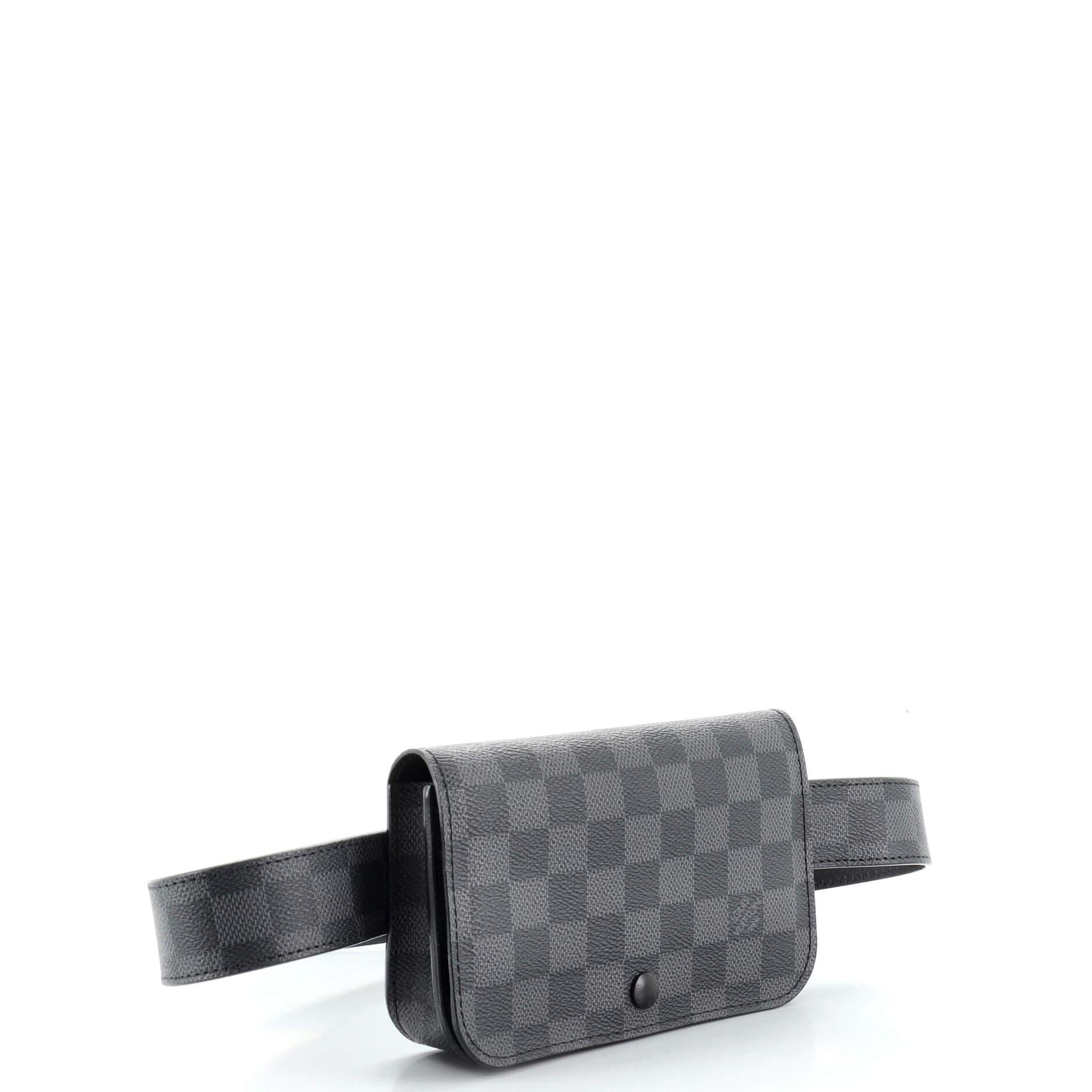Black Louis Vuitton Ceinture Pochette Waist Bag Damier Graphite