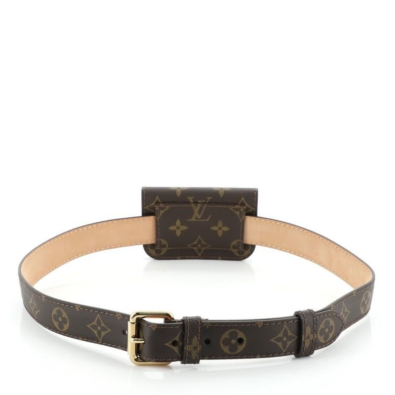 Black Louis Vuitton Ceinture Pochette Waist Bag Monogram Canvas