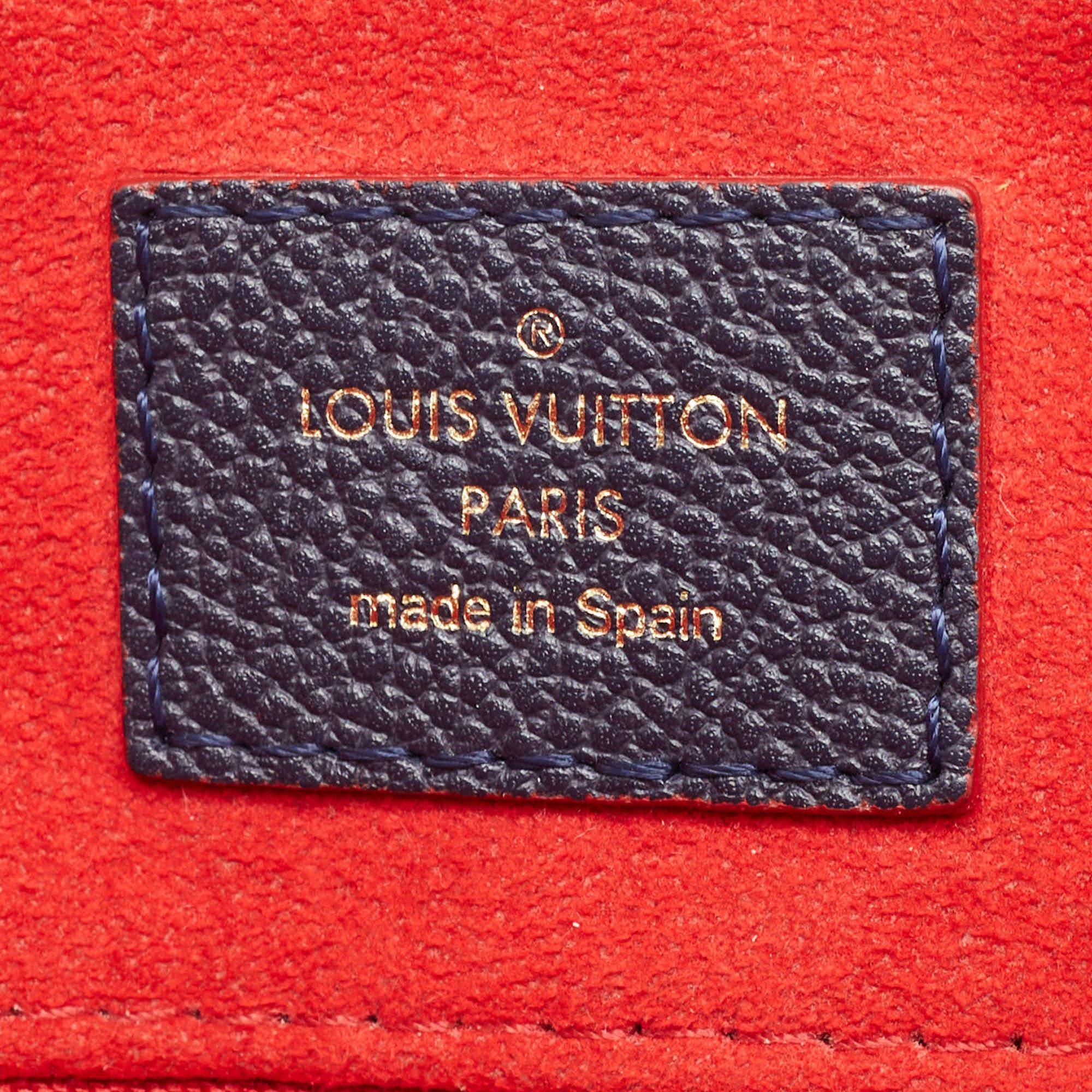 Louis Vuitton Celeste Monogram Empreinte Leather Georges MM Bag For Sale 6