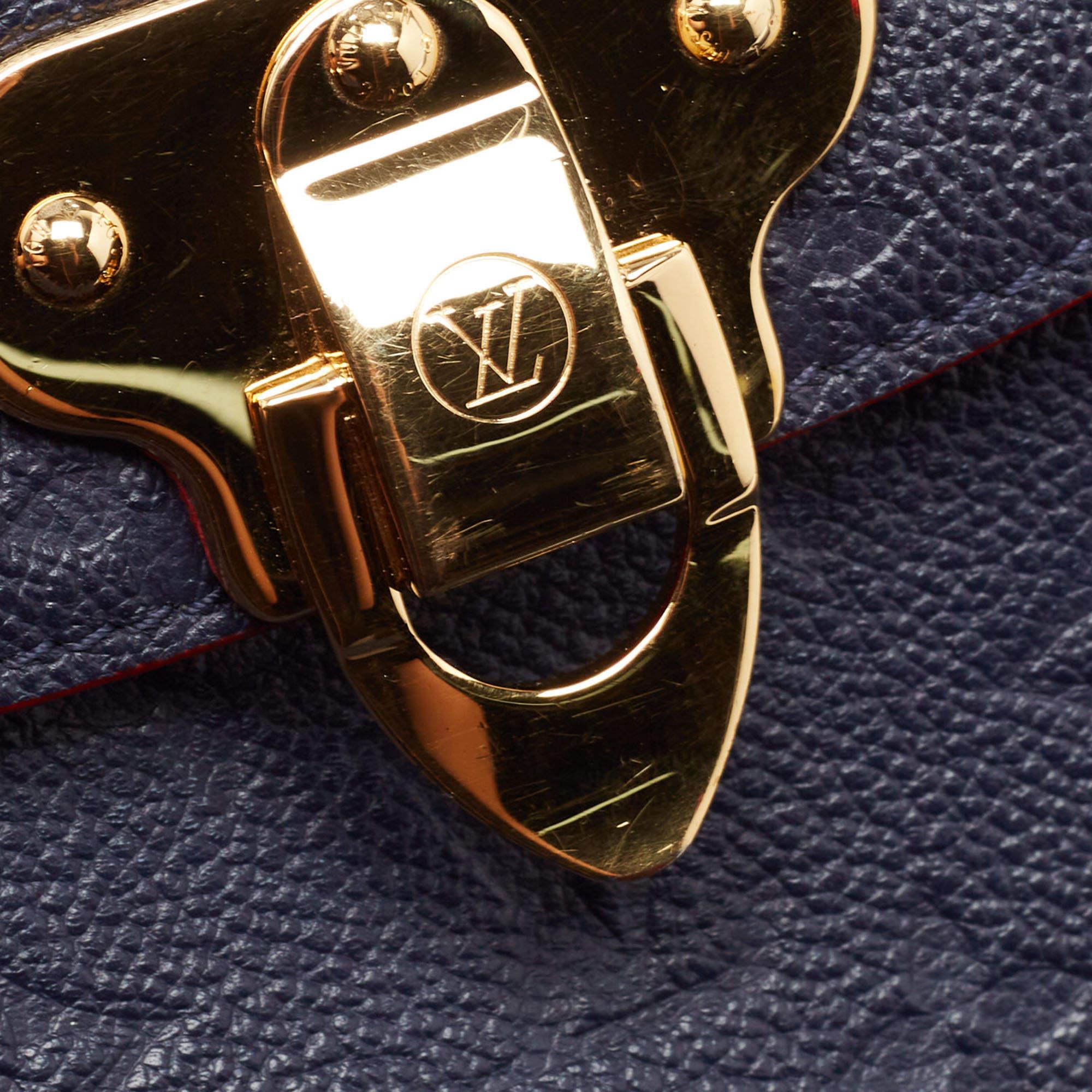 Louis Vuitton Celeste Monogram Empreinte Leather Georges MM Bag For Sale 7