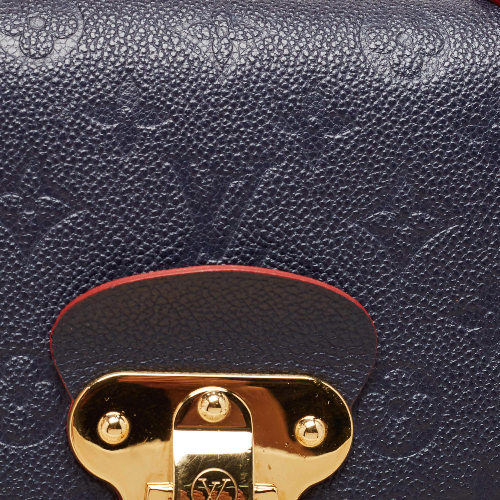 Louis Vuitton Celeste Monogram Empreinte Leather Georges MM Bag For Sale 8