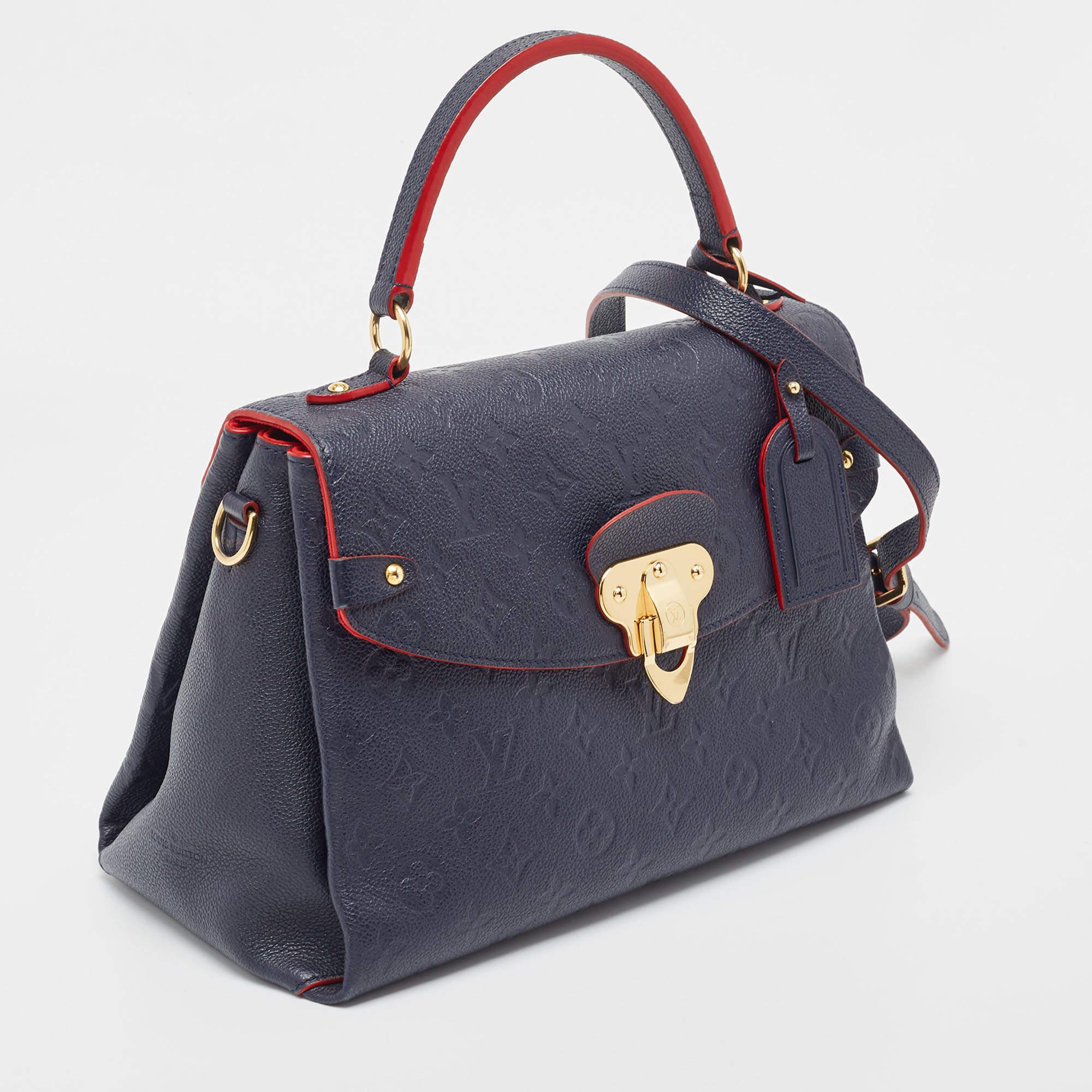 Women's Louis Vuitton Celeste Monogram Empreinte Leather Georges MM Bag For Sale