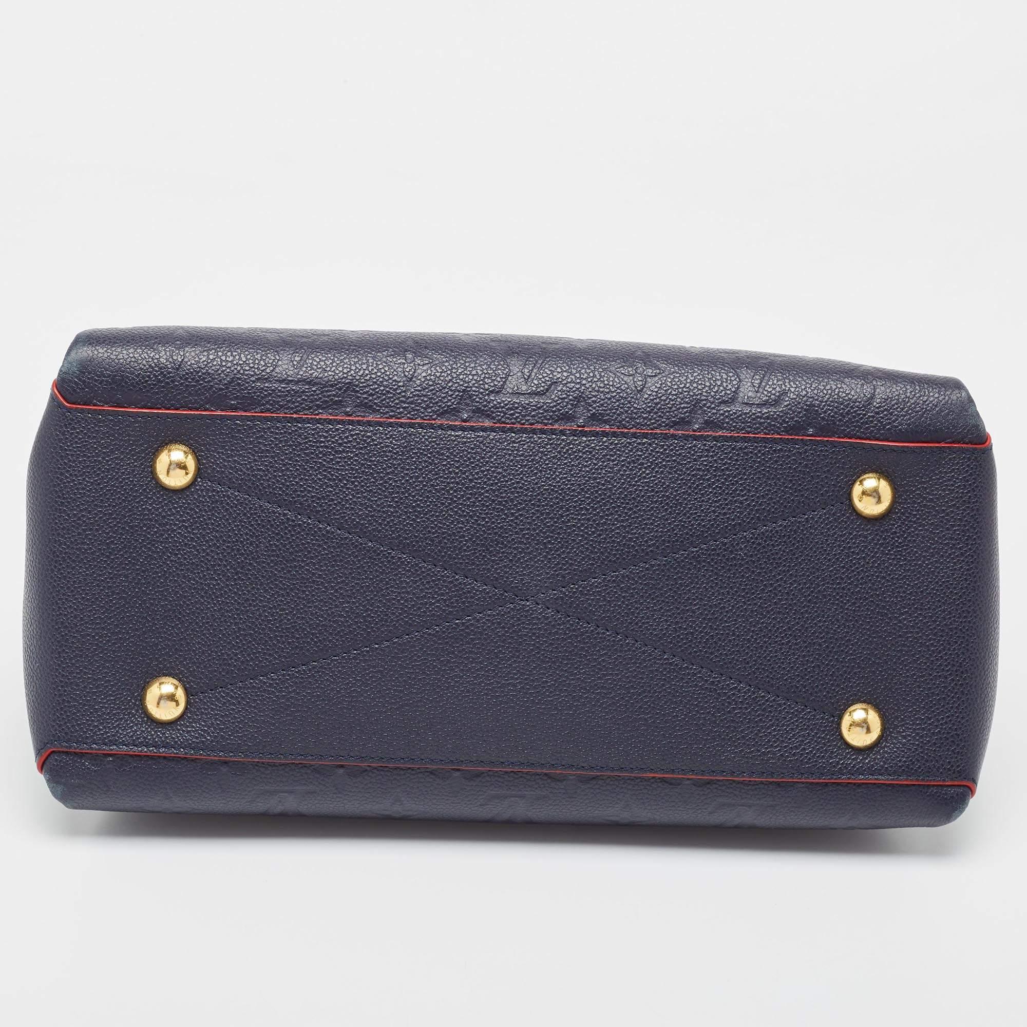Louis Vuitton Celeste Monogram Empreinte Leather Georges MM Bag For Sale 1