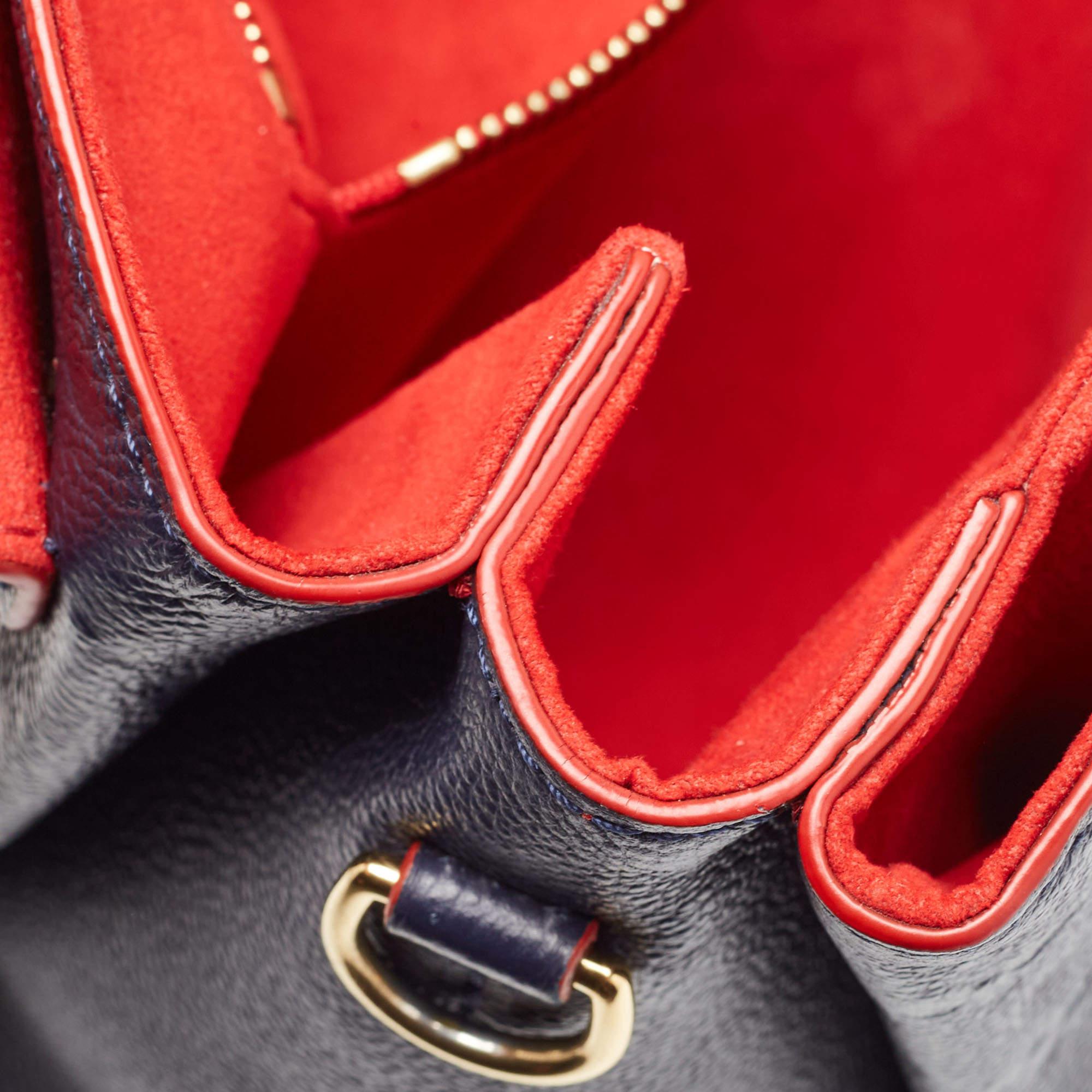 Louis Vuitton Celeste Monogram Empreinte Leather Georges MM Bag For Sale 4