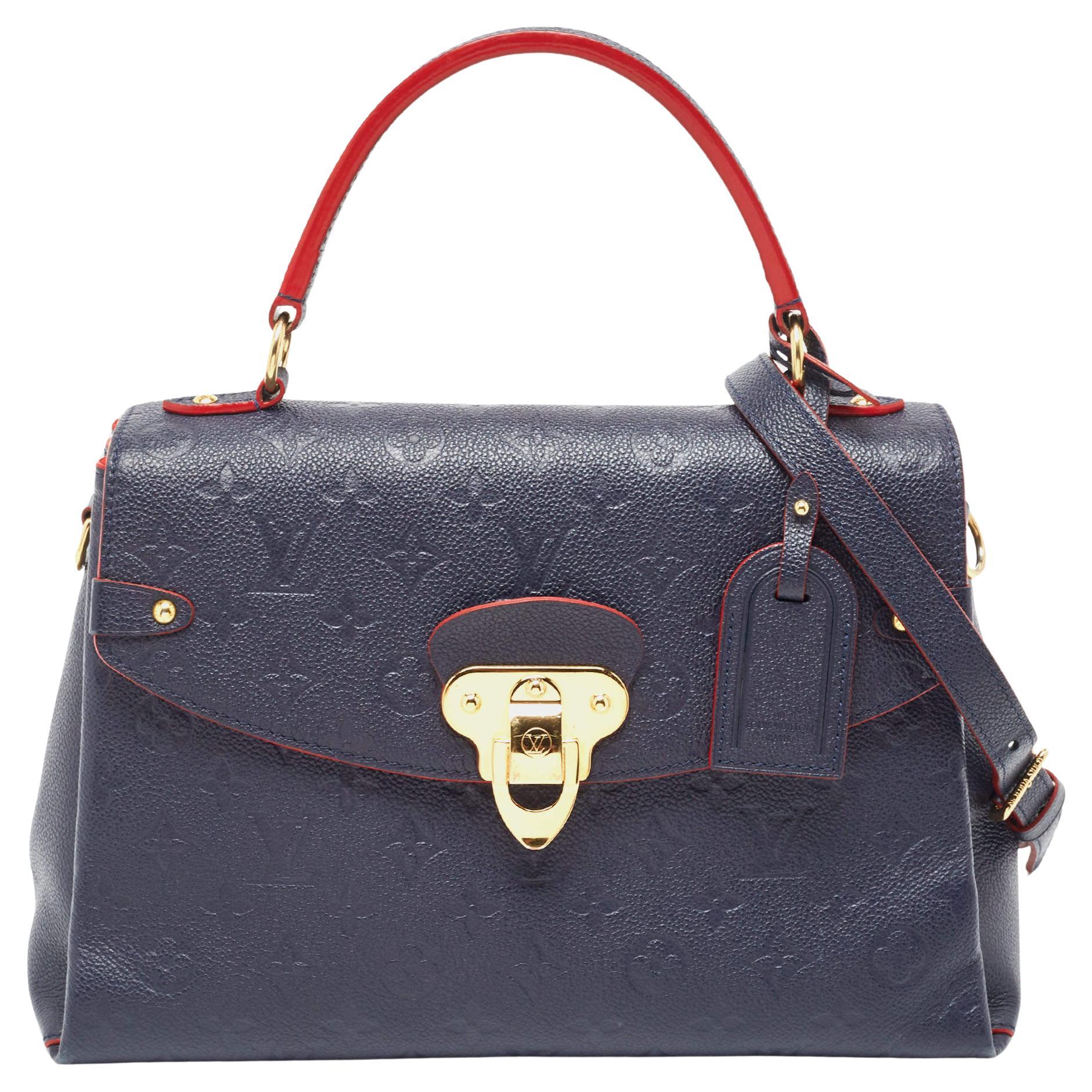 Louis Vuitton Celeste Monogram Empreinte Leather Georges MM Bag For Sale